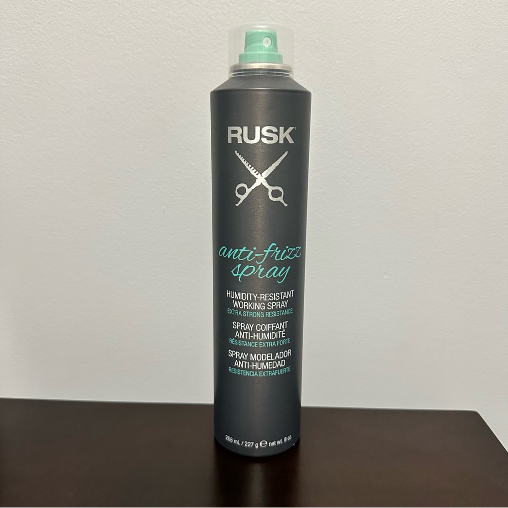 Rusk Anti-Frizz Spray Humidity Resistant Working Spray 8oz New & Hard to Find